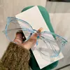 Óculos Decorativos da Moda com Armação Grande para Mulheres, Lentes Lisas Realçadoras do Rosto, Armação Leve com Dobradiça de Metal e Proteção Contra Luz Azul em Estoque