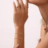 Oumika Pulsera MAMMA Amor Letra Ultra Flash Zircón Hecho a Mano Incrustado Temperamento Nicho Joyería Nueva Europea y Americana