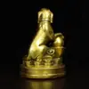 Cachorro de dinheiro de latão cachorro de latão consertando noroeste ângulo faltando Cachorro de Cobre decoração de casa artesanato enfeites