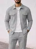 2026 Nova Jaqueta de Cor Sólida com Gola Reversível para Primavera e Outono Transfronteiriça, Casaco de Luxo Leve, Top Casual Masculino, Fashion
