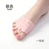 Almohadillas Respirables de Panal para Metatarso con Cinco Agujeros, Separadores de Dedos Izquierdo y Derecho, Separadores de Dedos para Mujer, Protectores de Dedos con Cinco Agujeros para Corregir Hallux Valgus