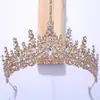 Acessório de Cabeça para Noiva Estilo Europeu Cristal Novo Coroa para Vestido de Casamento Desempenho de Aniversário Acessórios de Cabelo Versáteis Coroa Atacado Princesa