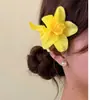 Pin para el Cabello de Flor Rosa Pura, Deseable y Etéreo, con Borlas Florales Frescas, Nuevo Accesorio para el Cabello Elegante Estilo Chino Hanfu