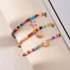 Pulseiras Empilhadas de Novo Produto Transfronteiriças, Joias Estilo Boêmio, Miçangas de Arroz, Cordão com Contas, Conjunto de Pulseiras Multicamadas com Conchas