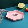 Prato Hexagonal Popular Transfronteiriço da Amazon Prato para Lanches Suplementos Alimentares Prato de Frutas Prato para Ossos Prato de Lanche Doméstico
