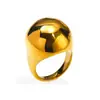 Moda Europea y Americana Anillos Redondos Lisos Fundidos de Acero Inoxidable, Anillos Personalizados de Acero de Titanio Chapado en Oro de 18K, Joyería al por Mayor