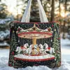 Bolso de Mano con Estampado de Moda Trendy para Mujer Bolso de Hombro Bolso Tote Acolchado Nuevo Producto Transfronterizo 3D Temu Amazon