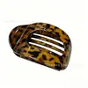 Presilha de Cabelo Confortável com Estampa de Leopardo Transfronteiriça Que Não Machuca o Couro Cabeludo, com Design em Forma de Arco para as Raízes do Cabelo, Acessório de Cabelo Simples para a Parte de Trás da Cabeça Que Prende Fios Soltos