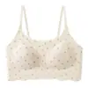 Padrão floral pastoral período de desenvolvimento calcinhas para meninas copo de borboleta segunda fase regata para meninas sutiã esportivo de desenvolvimento