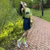 Shorts de mezclilla de cinco puntos para mujer Verano 2024 Nuevo Delgado Suelto Cintura alta Recto Pierna ancha Moderno Pantalón medio