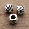 10X10X8.7Mm Diámetro del Agujero 4.6mm 2.5g Multicolor Textura Ondulada Cuentas de Agujero Grande para Rastas