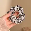 Lazo para el pelo de osito dulce, Cuerda para el pelo de estilo perezoso lindo, Gomita de terciopelo con lazo para mujer, Accesorio para el pelo de mujer