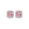 Nuevos pendientes de plata de ley 925 con corte de flor de hielo simples 7*7 pulgadas Europa y Estados Unidos moda popular pendientes Joker para mujer transfronterizos
