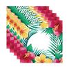 Nuevo Tema de Cumpleaños de Flor de Hibisco Hawaiano Vasos de Papel Desechables Platos de Papel Servilletas Cuchillo, Tenedor y Cuchara Suministros para Vajilla de Fiesta