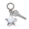 Venta Caliente Transfronteriza Dulce y Fresco Exquisito Moda Acrílico Lazo Forma de Corazón Estrella de Cinco Puntas Llavero Colgante para Mochila de Estudiante
