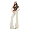 Jeans Flare Americano Retro Tendência Verão 2026 Cintura Baixa Solto Emagrecedor para Mulheres