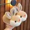 Chinelos de Algodão Infantis Meninas Fofos Desenho Animado Coelho Interno Casa Crianças Bebê Bolsa Salto Sapatos de Algodão Outono e Inverno Meninos