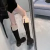 Lindas Botas Longas para Mulheres, Novo Estilo de Inverno 2025, Forradas com Lã, Botas de Equitação Altas até o Joelho Marrons