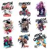 Comércio exterior roupas exclusivas impressão transferência de calor hot stamping anime japonês Dragon Ball personalidade camiseta volta adesivos decorativos DIY