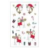 Ricklon Cross-border impermeável Natal Tattoo Sticker Holiday Party Papai Noel boneco de neve desenhos animados crianças tatuagem adesivo