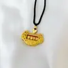 Loja de Ouro Mesmo Estilo Antigo Banhado a Ouro Pingente "Ano Pacífico Após Ano", Cadeado da Longevidade com Texto Rotativo, Corrente de Suéter da Moda, Ajustável