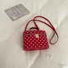 La popular bolsa tipo caja de este año 2026 nuevo bolso de mano, pequeño bolso de hombro de lunares estilo Chanel, bolso cruzado dulce y lindo para mujer