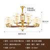 2024 Novo estilo chinês lustre de madeira maciça de cobre lâmpada de sala de estar atmosfera doméstica Zen Villa fábrica de lâmpadas de construção duplex