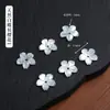 Accesorio de gato sin rostro de nácar blanco natural, componentes de joyería DIY para collar y pulsera semiacabados perforados, venta directa de fábrica