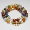 Collar de Cristal Amarillo Natural de Torre Blanca de Alta Calidad para Mujer, Cristal de Limón, Cristal Azul, Fantasma Verde, Pelo de Conejo Morado - Venta al por Mayor