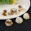 Cuentas de ábaco con brillo dorado, cuentas planas, cuentas trapezoidales de loto, colgantes de material de resina, pulsera y collar DIY al por mayor
