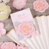 Anotador Adesivo Flor Rosa de Aparência Sofisticada para Estudantes, Formato Flor Pétala, com Mensagem Adesiva N Vezes