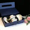 Novo Conjunto de Canecas de Cerâmica Retrô Xícara de Café Presente Lembrancinha de Recém-Casados Presente Par de Xícaras Caixa de Presente Exquisita
