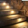 Luzes de Corrimão Solares de Plástico Luzes de Escada Luzes de Cerca LED à Prova d'Água para Exterior Luzes de Degrau Decorativas para Pátio Iluminação de Paisagem
