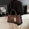 Bolso Grande de Mujer Moderno y Elegante, Bolso de Motocicleta de Nuevo Diseño, Moderno y Único, Bolso Versátil de Hombro y Cruzado
