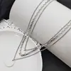 Collar de Capas Apiladas Chuni para Mujer Ins Redondo de Marca Cadena para Suéter Otoño e Invierno Alto Grado Nicho Sentido del Diseño Todo Fósforo Candado