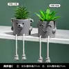 Sencilla creativa muñeca de pies colgantes cilindro de cemento simulación planta suculenta maceta sala de estar decoración del hogar fabricantes mayoreo
