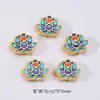 Pingente Antigo Dourado com Gotejamento de Óleo Flor de Lótus Borboleta Contas Pingente DIY Joias Feitas à Mão Acessórios para Colar Pulseira Estoque Pronto