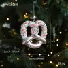 Novo Pingente de Plástico Rosa Adesivo Rosa Pastel Desenho Animado Pingente de Natal Ins Estéreo Árvore de Natal Decoração de Janela