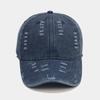Gorra de béisbol nueva de moda con diseño antiguo y roto para hombre, gorra de cabeza grande lavada con parte superior suave, gorra pequeña para mujer.