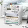 Mesa de Escritório Abaixo do Suporte de Arquivos Estante Móvel para Livros Armazenamento de Livros no Chão Unidade de Prateleiras Armário de Documentos Prateleira de Armazenamento Multicamadas