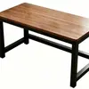 Escritorio simple de madera maciza, adecuado para uso doméstico como escritorio de computadora, escritorio de estudio, mesa de centro de sala de estar o tocador de dormitorio, con patas ajustables