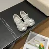 Zapatos de Cuero para Niñas 2026 Verano-Otoño Nuevo Estilo Borla Lazo Zapatos Pequeños de Cuero Combinados con Falda de Tul Blanco Zapatos Planos Ligeros para Niños