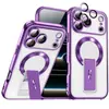 Adequado para iPhone 18 Promax, Capa de Celular Anti-Queda com Suporte Invisível, Capa Protetora de Carregamento Magnético para Apple 17