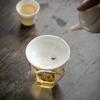 Conjunto de filtros branco marfim jade suet porcelana toda em cerâmica filtro de chá de mil furos acessórios para conjunto de chá doméstico