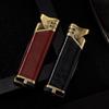 Isqueiro à prova de vento de metal personalidade moda bom gosto isqueiro para charuto cigarro isqueiro de couro presente isqueiro atacado
