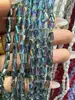 Cuentas retorcidas de 4x7 mm, cuentas sueltas hechas a mano para DIY, materiales para joyería con cuentas de cristal, accesorios para cadena de teléfono, vidrio facetado