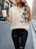 Moletom Feminino Estampado, Streetwear da Moda Versátil, Moletom Casual com Gola Redonda Pulôver