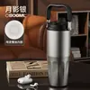 Taza Termo de Acero Inoxidable 316 de Alta Calidad Cuidadosamente Seleccionada con Doble Popote y Taza de Café, Vaso de Agua Portátil para Exteriores con Asa