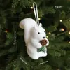 Adorno de Gorro Navideño de Osito, Decoración Colgante de Muñeco de Nieve de Espuma Blanca, Suministros de Decoración para Ambiente Navideño, Transfronterizo
