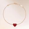 Pulseira Fanjia Trevo de Quatro Folhas Borboleta Dupla Face Natural Madrepérola Branca Versão Alta Banho V Espesso Ouro 18K Corrente Clavícula Feminina Nicho
